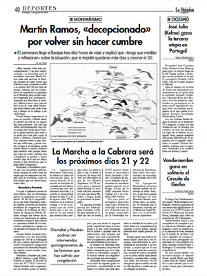 La Opinin de Zamora. 1 de Agostoo de 2004