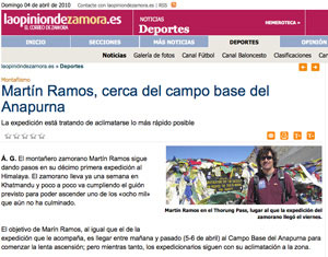La Opinión de Zamora. 4 de Abril de 2010