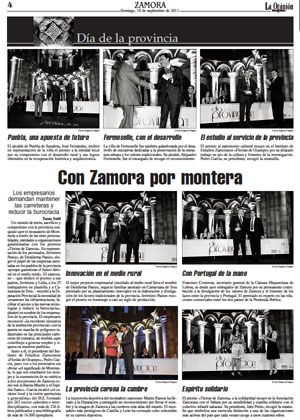 La Opinión de Zamora. 18 de Septiembre de 2011