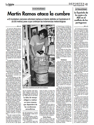 La Opinin de Zamora. 20 de Julio de 2004