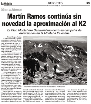 La Opinión de Zamora. 25 de Junio de 2009